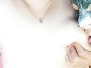 小娇妻双人修仙黑丝情趣，大奶子舔逼吃屌，激情抽插浪叫不断，内射中出第二弹