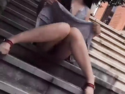 國産TS系列妩媚的張思妮與夫妻商場露出啪