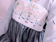 汉服妹子自慰