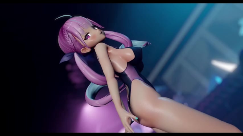 SHU-Q Dance - Minato Aqua 【MMD R-18】 Vtuber MMD